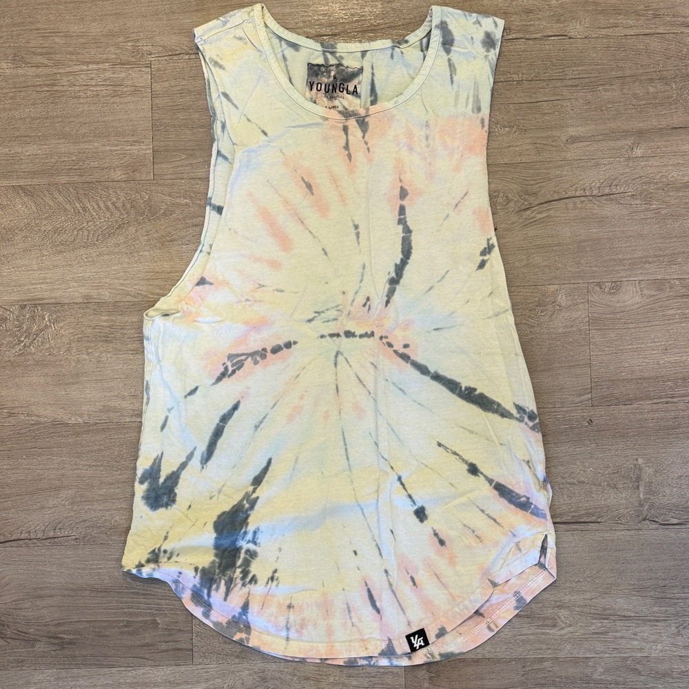 Young LA tie dye tank. Size XL
